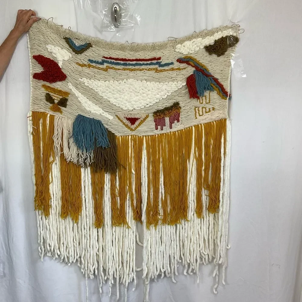 Handwoven Boho Wool Wall Hanging Tapestry Home Decor
